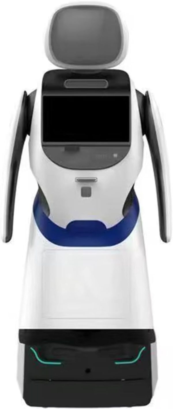 This Intelligent Robot, Made of ABS Sheet Metal, uses Laser ranging Technology for Real-time map Generation and is Ideal for Hotel Reception desks and Business Event Guidance.