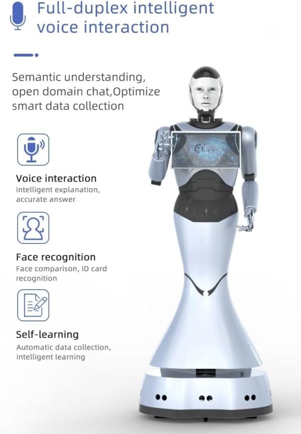 This Intelligent Assistant Robot, with its ABS Sheet Metal Frame for Enhanced Stability and Laser ranging System for Precise Obstacle Detection, is Energy-efficient and Easy to Maintain. - Image 4