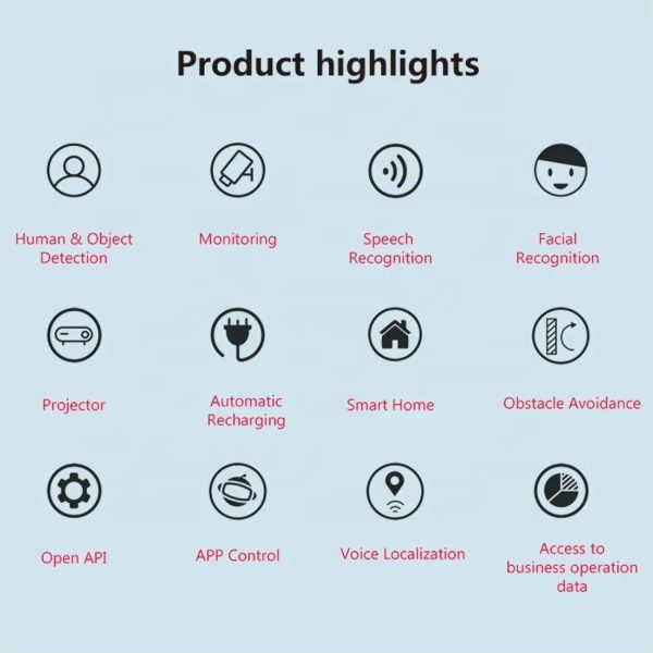Hotel Intelligent Robot, Dual-Network connectivity Supports ad hoc Networking, Suitable for Front Desk Check-in, Restaurant Food delivery, and Business Center Guidance. - Image 4