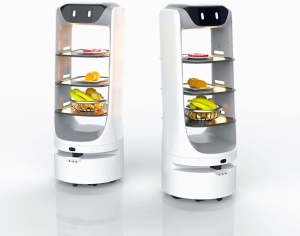 Autonomous Food Delivery Robot with Intelligent Navigation - Smart Restaurant Service Robot Obstacle Avoidance and Multi-Tray System